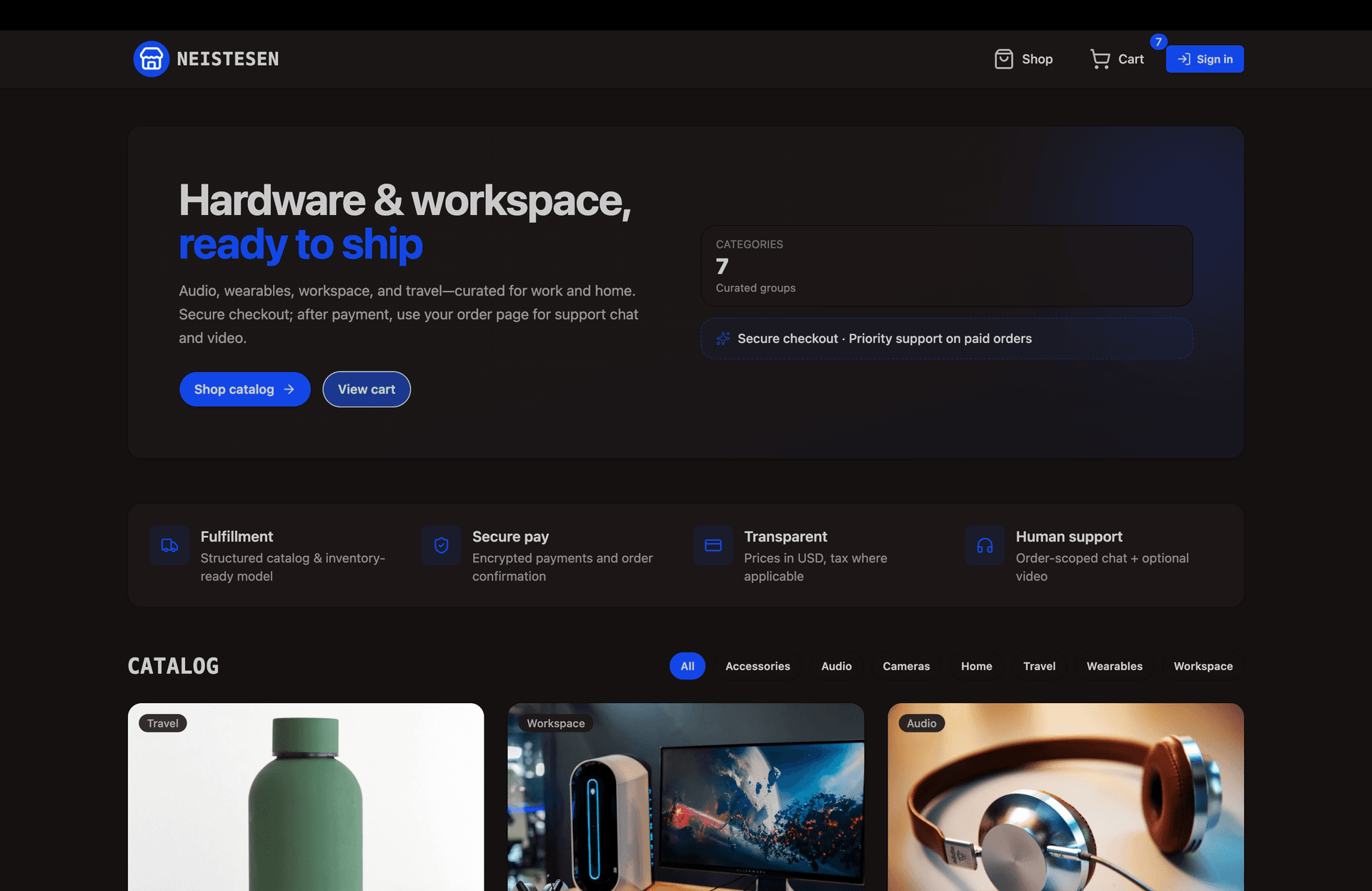 neistesen e-commerce website