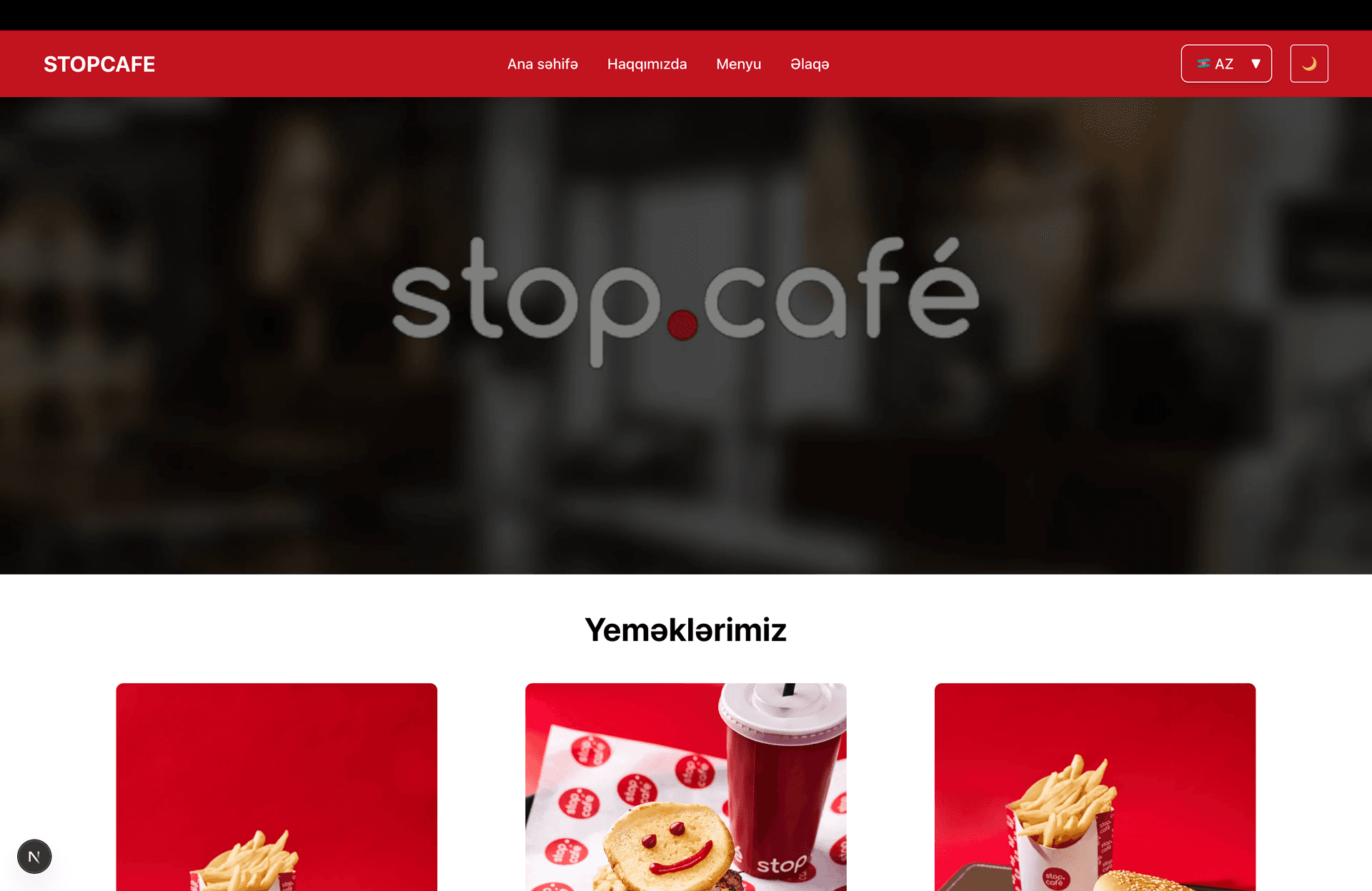 StopCafe LandingPage